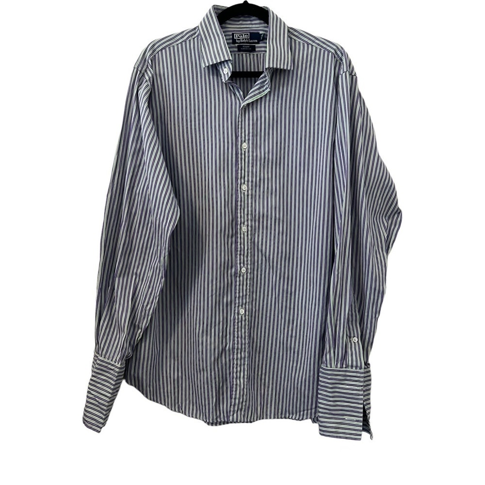 Polo Ralph‎ Lauren Purple & Green Striped Dress Shirt